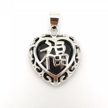 Load image into Gallery viewer, Nature Jade Heart Pendant Necklace Gift Jewelry charm Blessing Fortune Lucky p