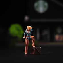 Load image into Gallery viewer, 1:64 Painted Figure Model Miniature Resin Diorama Cowgirl Standing On One Foot New