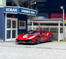 Load image into Gallery viewer, TOC 1:64 Vulcanrot Red 488 Pista Coupe Sports Model Diecast Metal Car New Collection