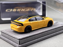 Load image into Gallery viewer, Elite 1:64 Yellow Charger SRT Engine Sedan Sports Model Diecast Metal Car New Collection