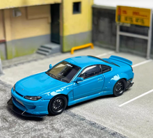 Load image into Gallery viewer, SW 1:64 Blue JDM S15 Slivia Widebody Racing Sports Model Diecast Metal Car BN