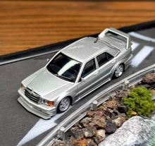 Load image into Gallery viewer, HKM 1:64 Silver 190E W201 2.5-16 Evo II Sedan Sport Model Diecast Metal Car