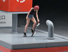 Load image into Gallery viewer, 1:64 Painted Figure Mini Model Miniature Resin Diorama Sand Skater Board Girl New