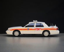 Load image into Gallery viewer, GOC 1:64 HEC Crown Victoria CV Fire FDNY Police Model Diecast Metal Car New Collection