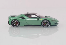 Load image into Gallery viewer, MJ 1:64 Green SF90 Hard Top Racing Sports Model Diecast Metal Car New Collection