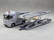 Load image into Gallery viewer, 1:64 Silver Benz Actros Gigaspace Semi Trailer Truck Model Diecast Metal Car