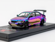 Load image into Gallery viewer, CM 1:64 Plating Purple JDM Lancer Evo 9 IX Sports Model Diecast Metal Car New Collection