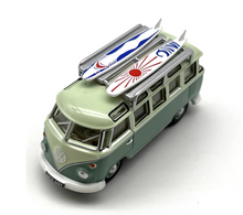 Load image into Gallery viewer, 1:76 Green VW T1 Samba Camper Van Classic Vintage Model Diecast Metal Car
