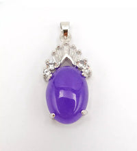 Load image into Gallery viewer, Nature Jade Purple Drop Pendant Necklace Gift Jewelry charm Blessing Lucky new