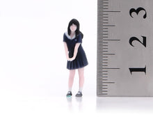 Load image into Gallery viewer, 1:64 Painted Figure Model Miniature Resin Diorama Black Hair Pretty Girl Lady D