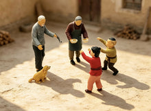 Load image into Gallery viewer, 1:64 Painted Figure Mini Model Miniature Resin Diorama Vintage Family Set New