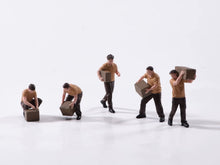 Load image into Gallery viewer, 1:64 Painted Figure Model Miniature Resin Sand Diorama Couriers Workers Set