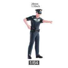 Load image into Gallery viewer, 1:64 Painted Figure Model Miniature Resin Diorama Sand Policeman Cop Officers New Collection
