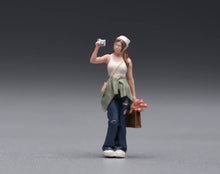 Load image into Gallery viewer, 1:64 Painted Figure Model Miniature Resin Shooting Girl White Top Shopping bag