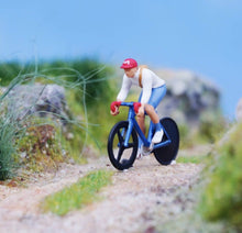 Load image into Gallery viewer, 1:64 Painted Figure Model Miniature Resin Diorama Sand Riding Bicycle Bike Toy Collection
