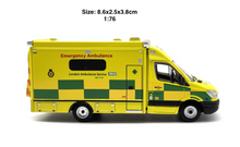 Load image into Gallery viewer, 1:76 Yellow London Ambulance Van Sprinter Model Diecast Metal Car New