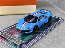Load image into Gallery viewer, U2 1:64 Blue Novitec 488 Pista Racing Sports Model Diecast Resin Car Box New