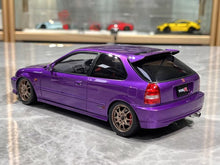 Load image into Gallery viewer, MH 1:18 Purple Civic Type R EK9 B16B Vtec Engine Model Diecast Metal Car New Collection