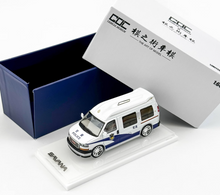 Load image into Gallery viewer, GOC 1:64 White Police GMC Savana Cutaway Van MPV Model Diecast Metal Car New Collection