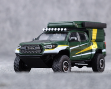 Load image into Gallery viewer, GCD 1:64 Green TACOMA Camper Pickup ORV Sports Model Diecast Metal Car New Collection