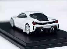 Load image into Gallery viewer, Ichilan 1:64 White Novitec 488 Pista Racing Sports Model Diecast Metal Car New Collection