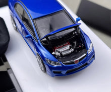 Load image into Gallery viewer, MH 1:64 Blue JDM Civic Type R FD2 Racing Sports Model Diecast Metal Car BN