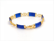 Load image into Gallery viewer, Nature Jade Beaded Bracelet Jewelry Blessing Lucky Fortune Gift For Her Blue G