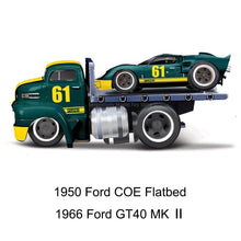 Load image into Gallery viewer, Maisto 1:64 1950 COE Flatbed Trailer 1966 GT40 MK II Model Diecast Metal Car