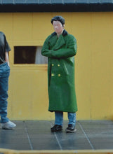 Load image into Gallery viewer, 1:64 Painted Figure Model Miniature Resin Diorama Sand Green Coat Standing Man