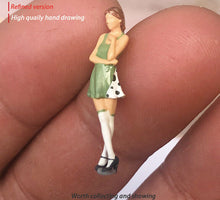 Load image into Gallery viewer, 1:64 Painted Figure Mini Model Miniature Resin Diorama Caual Office Lady Girl