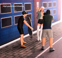 Load image into Gallery viewer, 1:64 Painted Figure Mini Model Miniature Resin Diorama Street Shooting Model