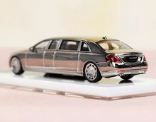 Load image into Gallery viewer, SH 1:64 Plating Silver Maybach S600 Pullman Limousine Model Diecast Metal Car