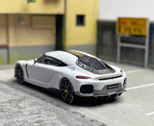 Load image into Gallery viewer, HKM 1:64 White Gemera Super Racing Sports Model Diecast Metal Car