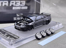 Load image into Gallery viewer, FH 1:64 Black Carbon Skyline GTR R33 Nismo 400R Model Diecast Metal Car New Collection