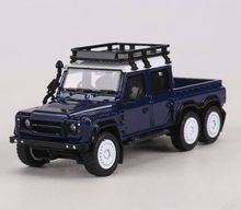 Load image into Gallery viewer, Shadow 1:64 Blue Defender 6x6 Pickup Truck Camper Model Diecast Metal Car New Collection