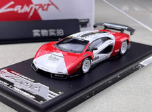 Load image into Gallery viewer, PSC 1:64 White Red LP800-4 Racing Sports Model Diecast Metal Car BN