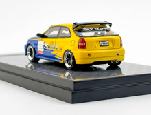Load image into Gallery viewer, NA 1:64 Yellow Spoon #95 Civic Type R EK9 Sports Model Diecast Resin Car New Collection
