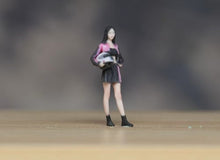 Load image into Gallery viewer, 1:64 Painted Figure Model Miniature Resin Diorama Sand Trendy Girl with Helmet