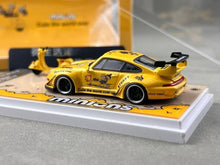 Load image into Gallery viewer, ZJWJ 1:64 Yellow RWB 993 Motorcycle Sports Model Diecast Metal Car New Collection