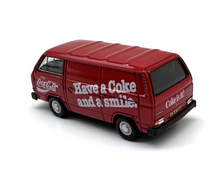 Load image into Gallery viewer, 1:76 Red VW T25 Mini Van Coke Delivery Model Diecast Metal Car BN