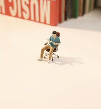 Load image into Gallery viewer, 1:64 Painted Figure Model Miniature Resin Diorama Sand Toy Reading Chairs People