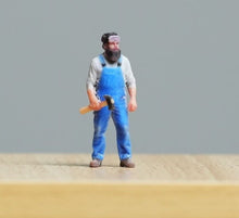 Load image into Gallery viewer, 1:24 Painted Figure Model Miniature Resin Diorama Sand Brace Denim Man Worker