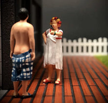 Load image into Gallery viewer, 1:64 Painted Figure Miniature Mini Resin Model Diorama Landlord Tenant Woman Man