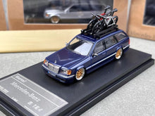Load image into Gallery viewer, Mortal 1:64 Benz S124 E300 Wagon Roof Bicycle Classic Model Diecast Metal Car New