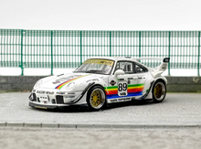 Load image into Gallery viewer, SW 1:64 White 911 RWB 993 Apple #89 Racing Sports Model Diecast Metal Car New Collection