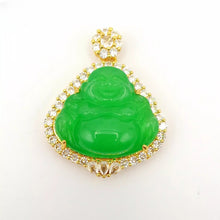 Load image into Gallery viewer, Nature Jade Laughing Budha Pendant Necklace Gift Jewelry charm Blessing Lucky S