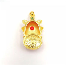 Load image into Gallery viewer, Nature Jade Traditional Lion Pendant Necklace Gift Jewelry charm Blessing Red