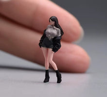 Load image into Gallery viewer, 1:64 Painted Figure Model Miniature Resin Diorama Toy Sand Cool Girl Pretty