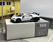 Load image into Gallery viewer, MINIGT 1:64 White Chiron Super Racing Sports Model Diecast Metal Car #569