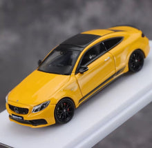 Load image into Gallery viewer, Howie 1:64 Yellow C63s Coupe Sports Model Diecast Metal Car New Collection